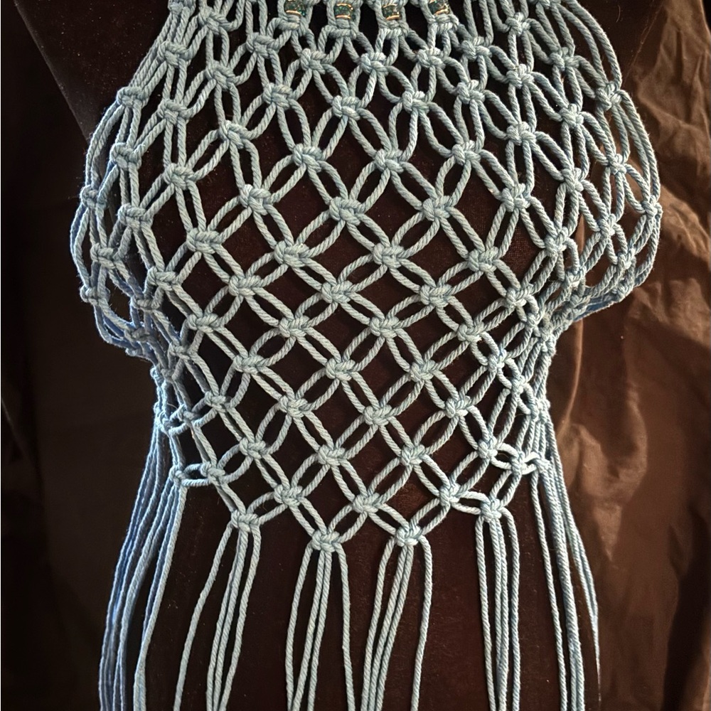 Elegant Knotted Women's Top - Light Blue